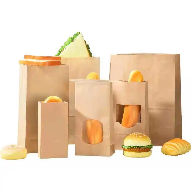 Brown Kraft Takeaway Wholesale Retail Paper Bag without Handle
