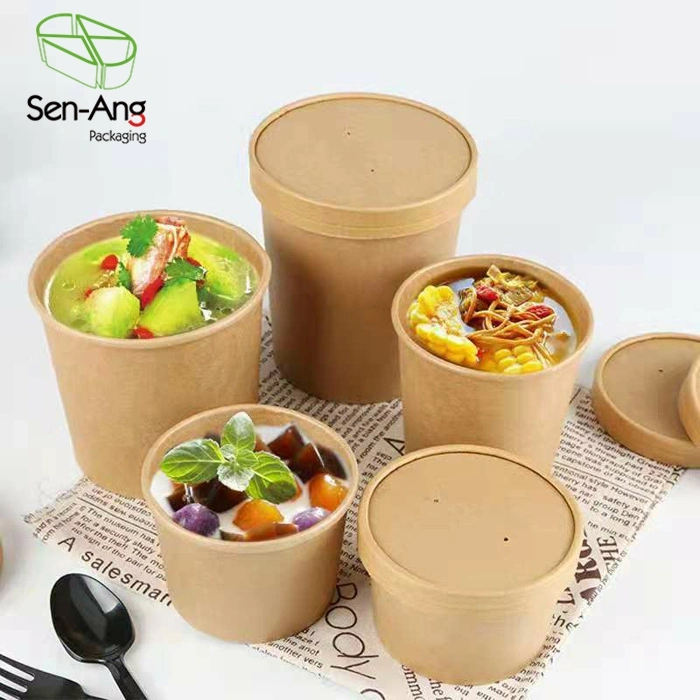 New Design Mushroom Thickened Disposable Porridge Vegetable Soup Bowl