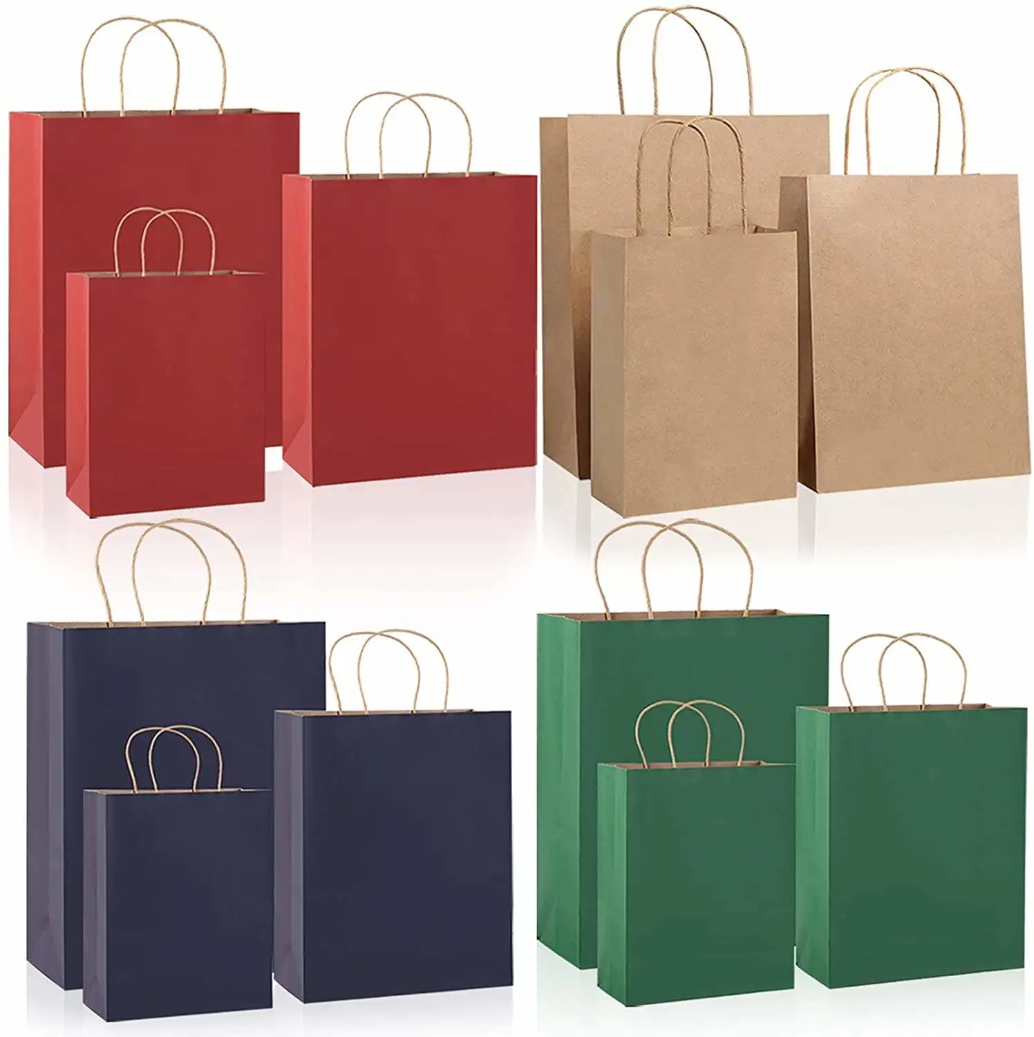 Factory Wholesale Recycled Coffee Cup Carrier Kraft Paper Shopping Bag