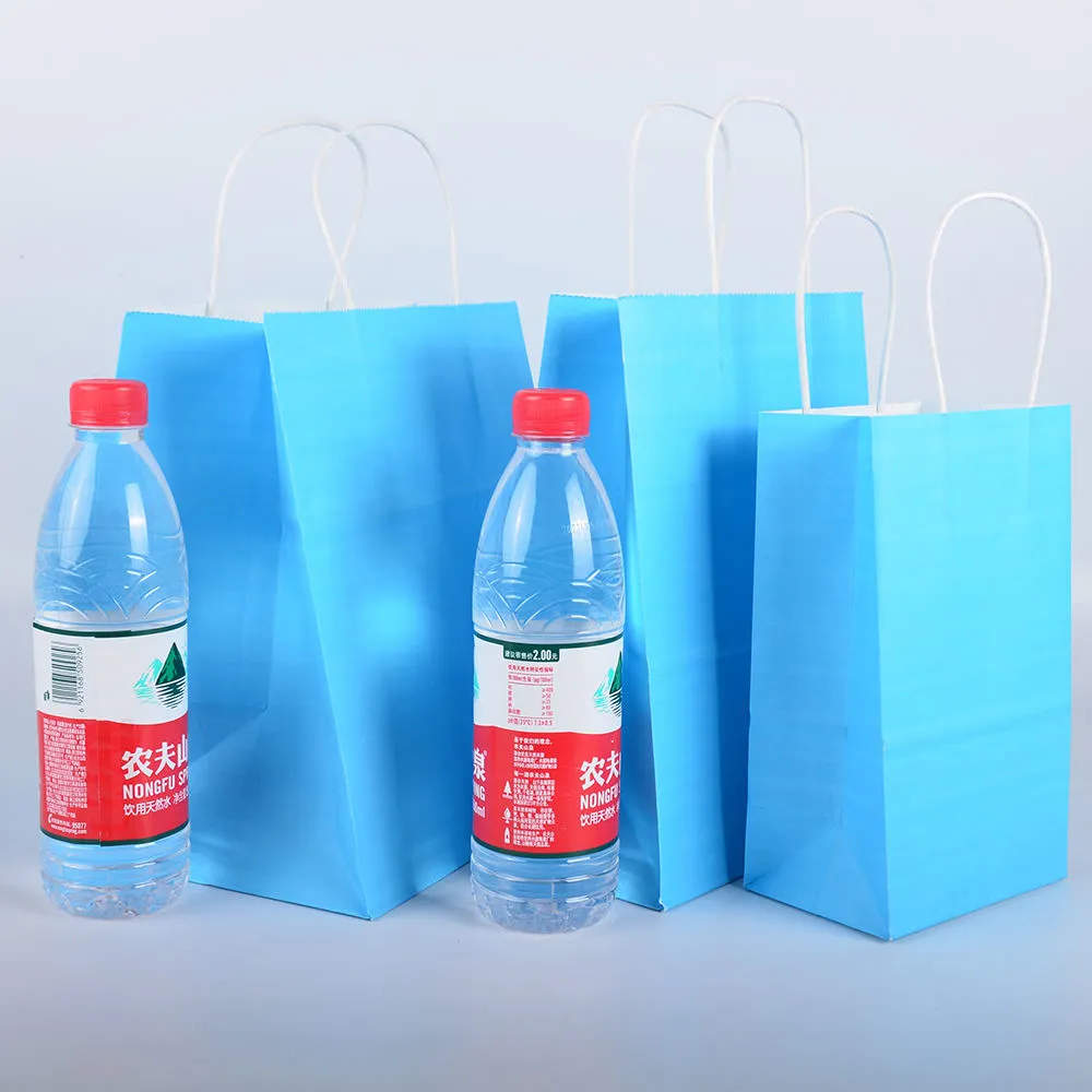 Factory Wholesale Recycled Coffee Cup Carrier Kraft Paper Shopping Bag - Image 5