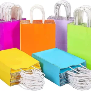 Fancy Design Kraft Paper Bag For Food Takeaway Twist Kraft Paper Bag