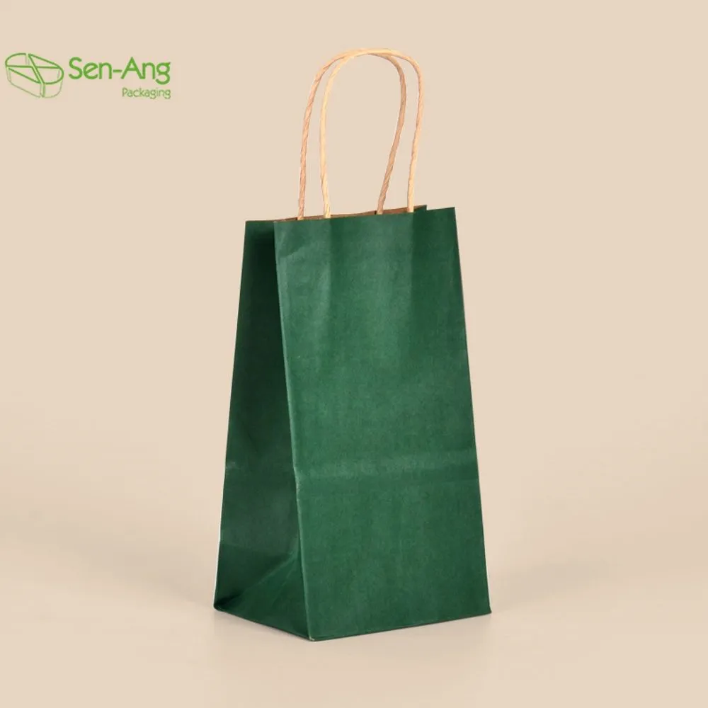 In Stock Custom Size Wholesale Paper Bag with Handle Bulk Wine Paper Bag