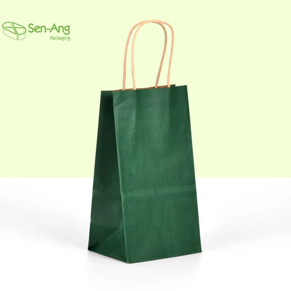 In Stock Wholesale Luxury Thank You For Boutique Kraft Paper Bag