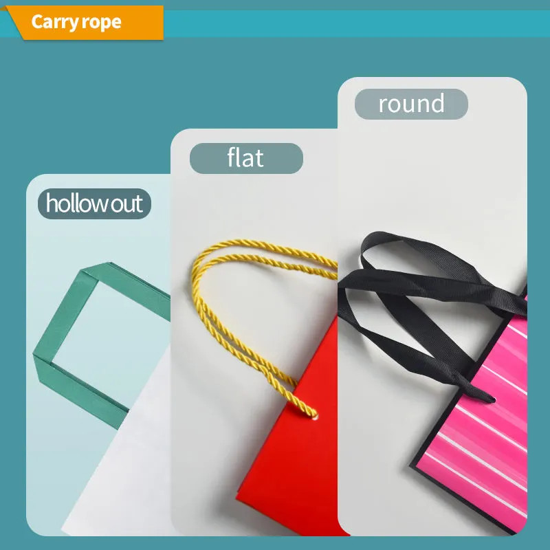 Kraft Square Bottom Luxury Shopping Paper Bag with Logo - Image 6