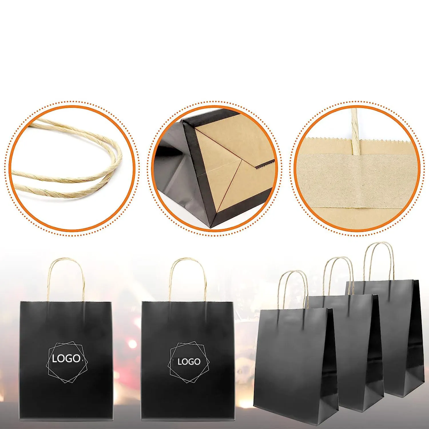 Recyclable Kraft Paper Bag Paper Gift Bag Kraft Shopping Bag - Image 6