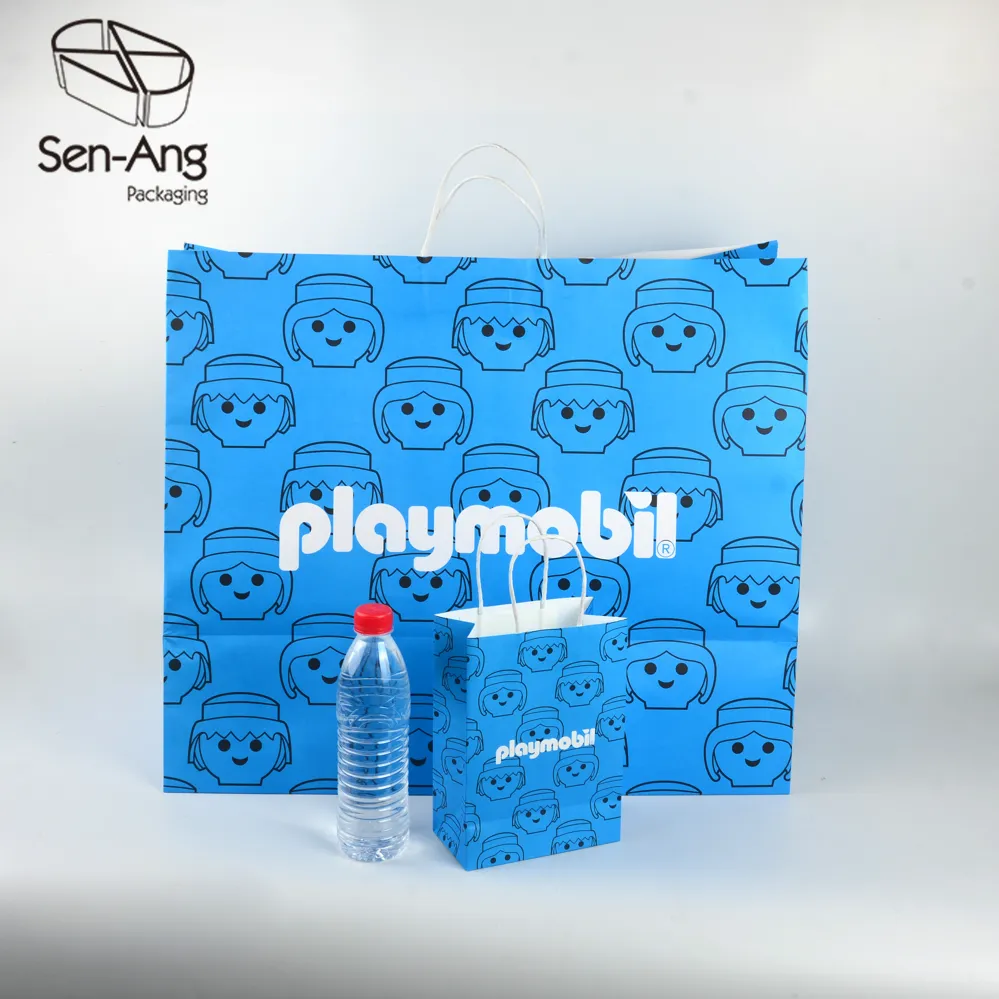 Recyclable Kraft Standing Up Brown Shopping Paper Bag