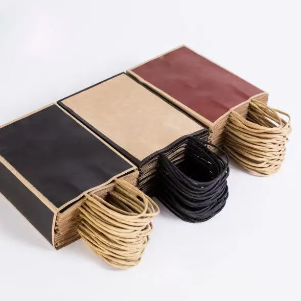 Wholesale Custom Logo Kraft Shopping Gift Paper Bag - Image 4