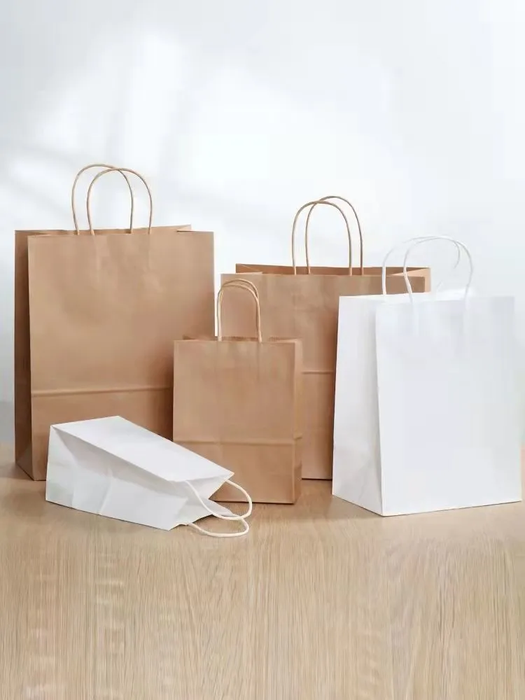 Wholesale Custom Logo Kraft Shopping Gift Paper Bag - Image 5