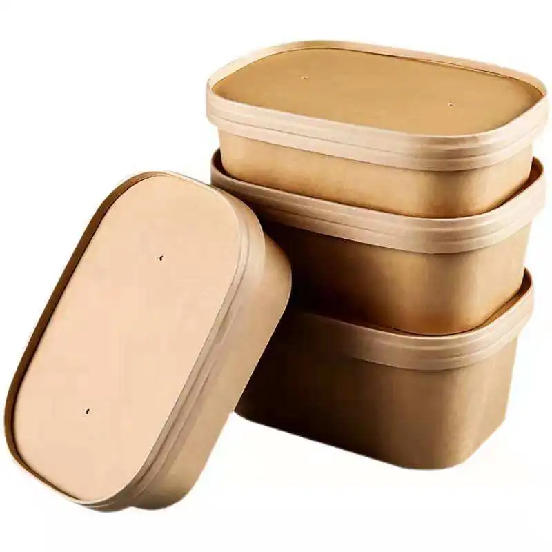 Disposable High Quality Kraft Paper Bowl Paper Food Container
