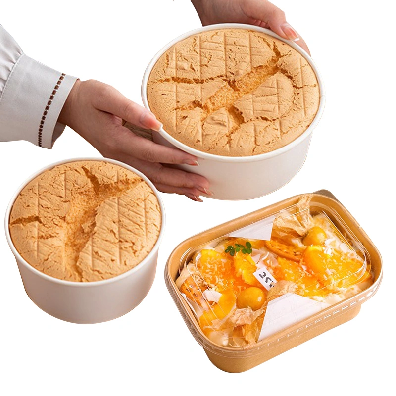 Food Grade Baking Paper Bowl Takeaway High Temperature Fast Food Paper Bowl with Lids - Image 3