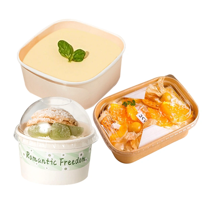 Food Grade Baking Paper Bowl Takeaway High Temperature Fast Food Paper Bowl with Lids - Image 7