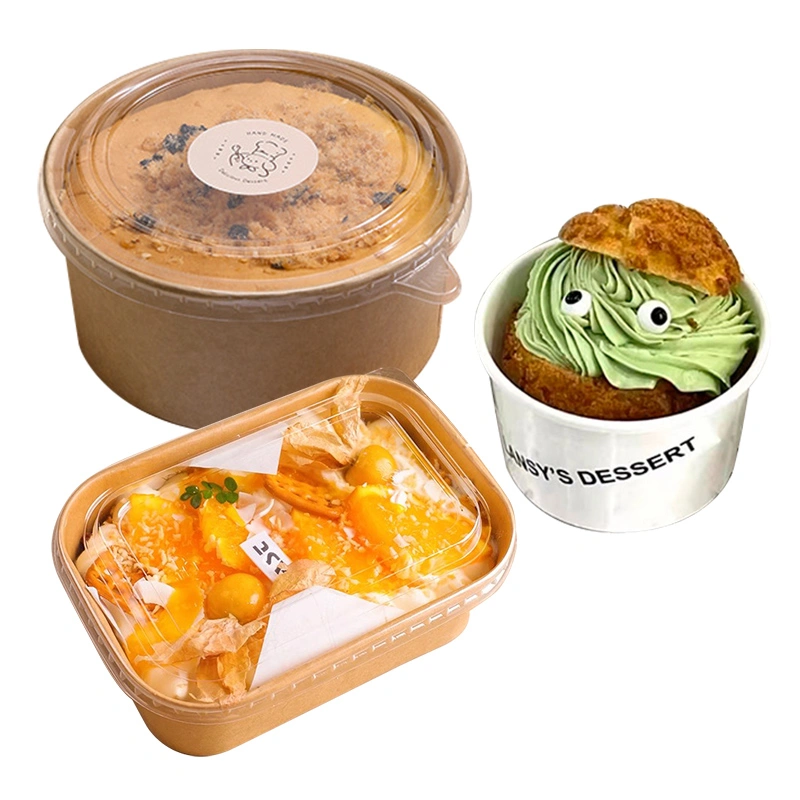 Food Grade Baking Paper Bowl Takeaway High Temperature Fast Food Paper Bowl with Lids - Image 8