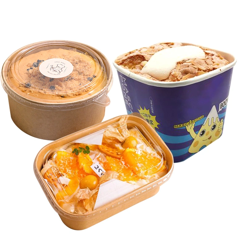 Food Grade Baking Paper Bowl Takeaway High Temperature Fast Food Paper Bowl with Lids - Image 13