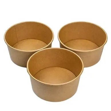 Disposable Kraft Paper Bowl for Food Takeaway Snack Salad Bowl