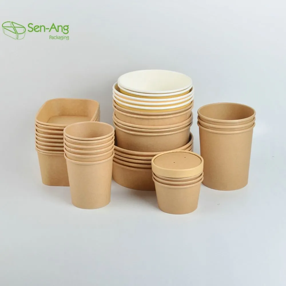 Good Quality Salad Mixing Waterproof Thickened Paper Bowl with Lid - Image 6