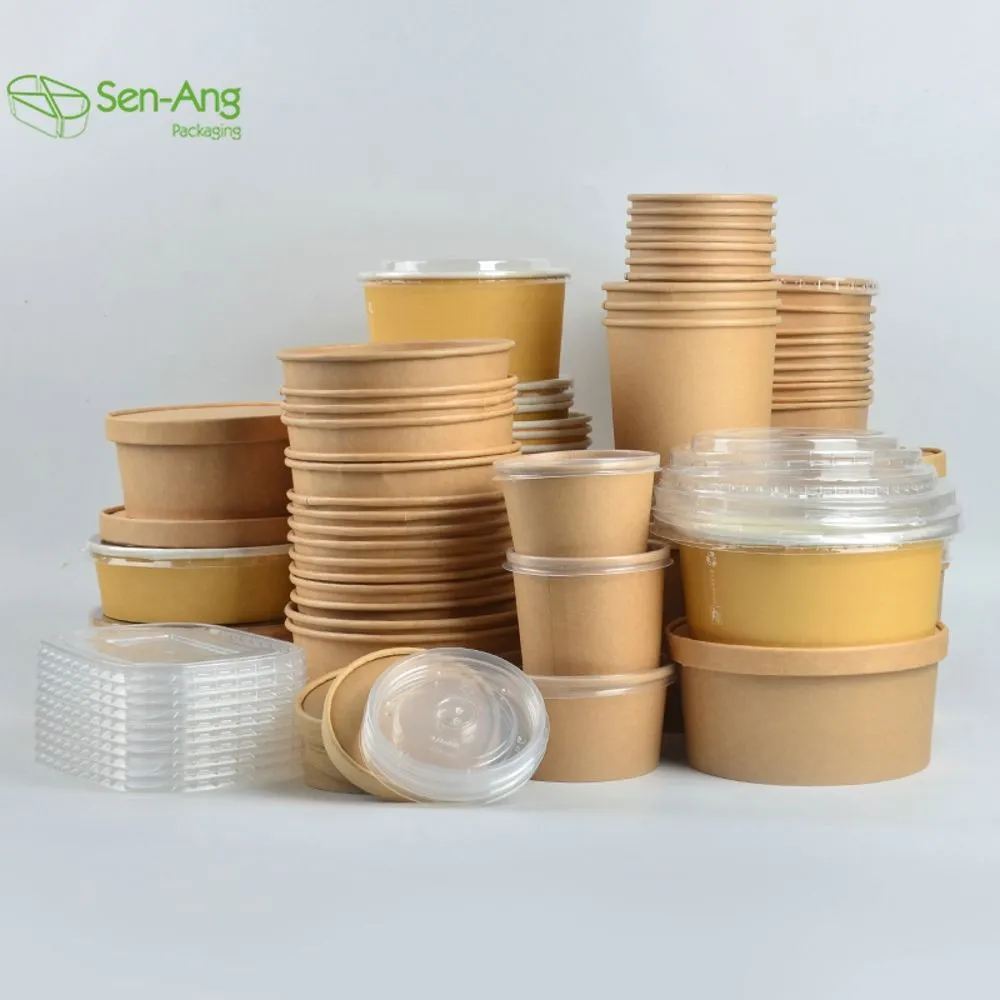 Good Quality Salad Mixing Waterproof Thickened Paper Bowl with Lid - Image 7