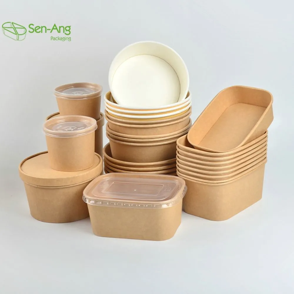 Good Quality Salad Mixing Waterproof Thickened Paper Bowl with Lid - Image 8