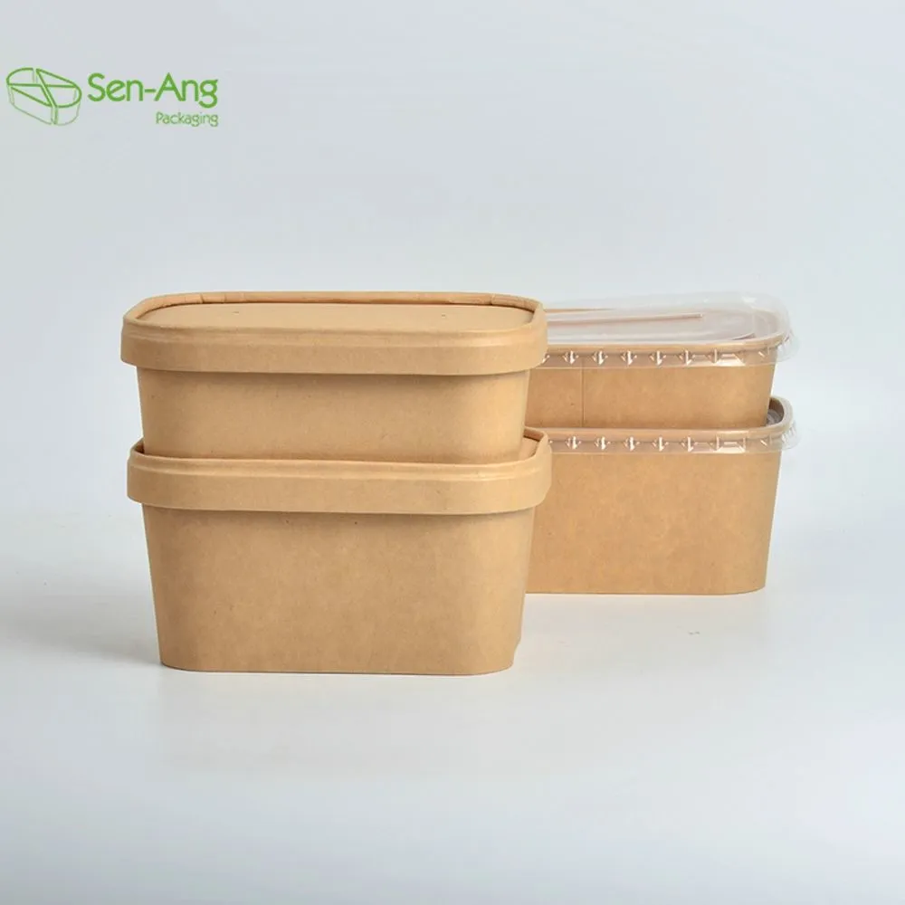 Good Quality Salad Mixing Waterproof Thickened Paper Bowl with Lid - Image 9