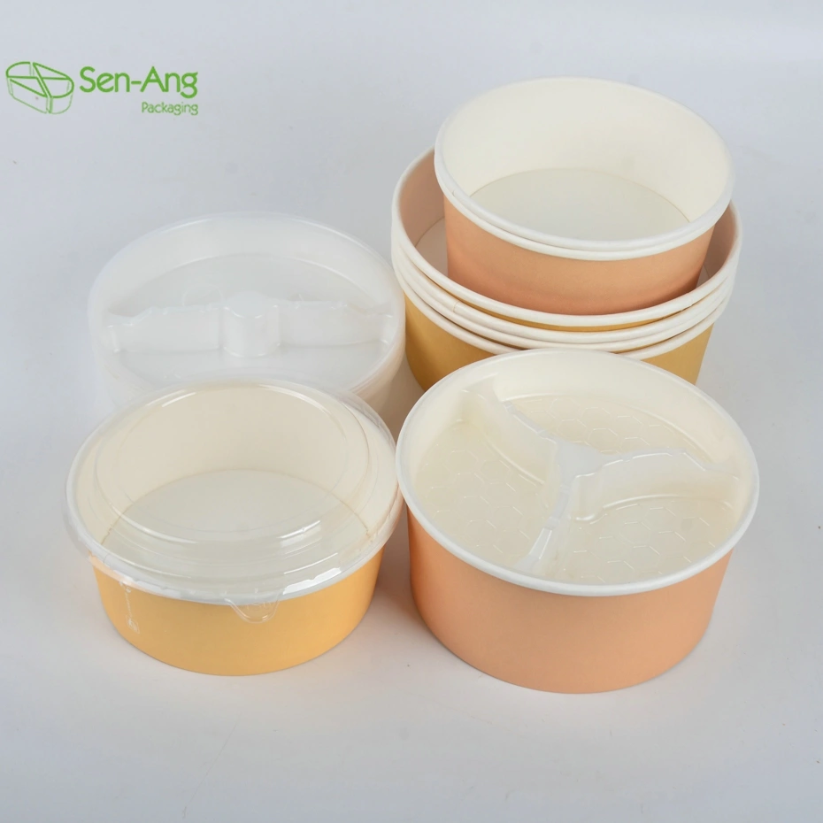 Original Disposable 500 750 1000ml with Lid Paper Soup Bowl