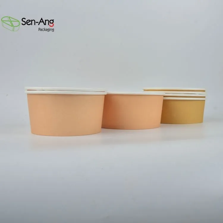 Good Quality Disposable Kraft Paper Salad Bowl Soup Bowl - Image 5