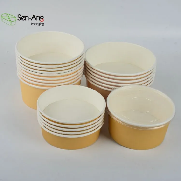 Good Quality Disposable Kraft Paper Salad Bowl Soup Bowl - Image 10