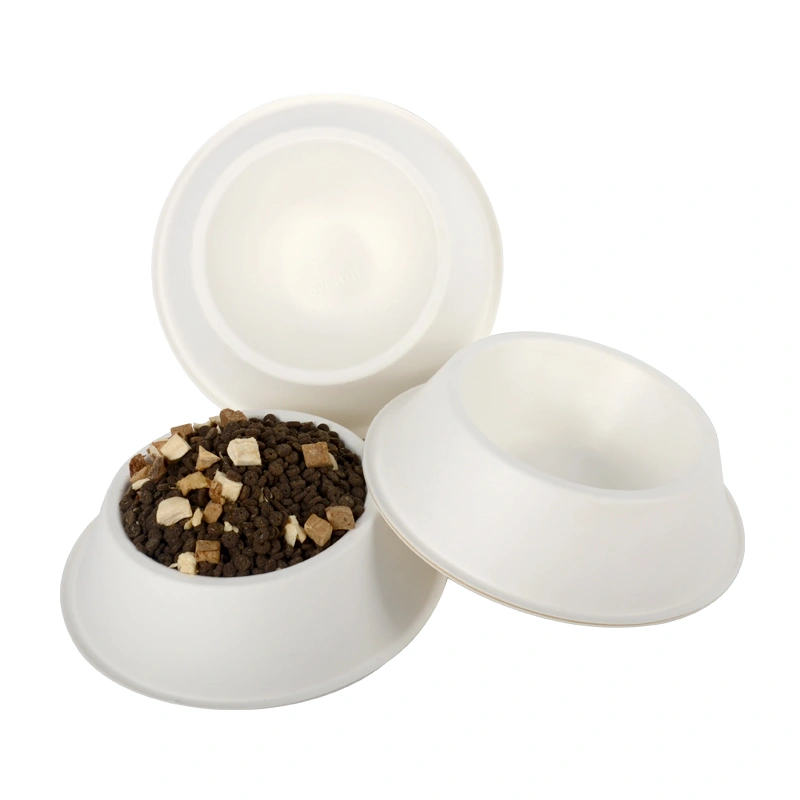 Sugarcane Pet Bowl Disposable Food Bowl for Dogs Cats