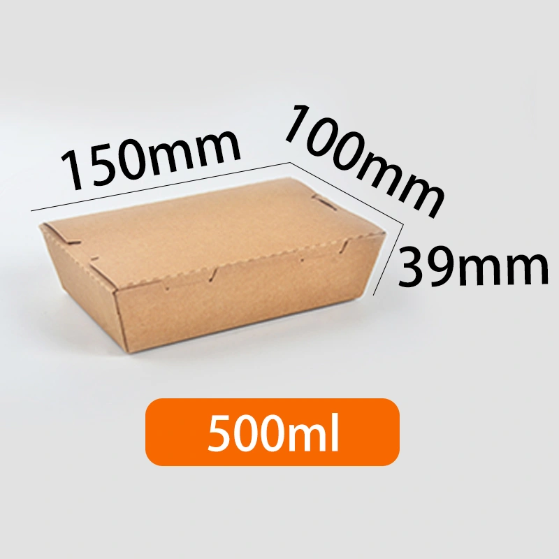 500ml Fast Food Paper Container for French Fries Fried Chicken Wing Packaging Boxes