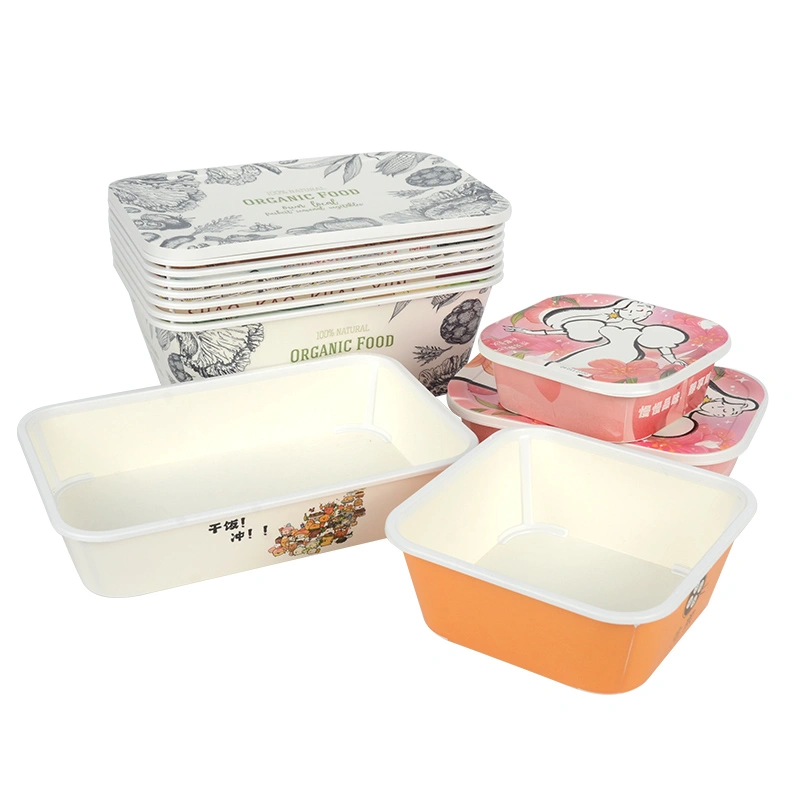 Disposable Card Plastic Box Customized Kraft Paper Box for Takeout Food - Image 4