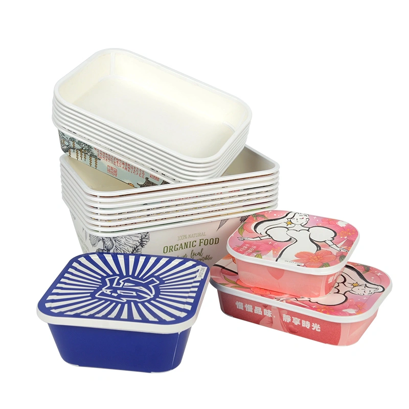 Disposable Card Plastic Box Customized Kraft Paper Box for Takeout Food - Image 5