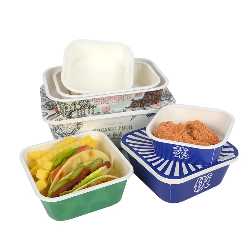 Disposable Card Plastic Box Customized Kraft Paper Box for Takeout Food - Image 7