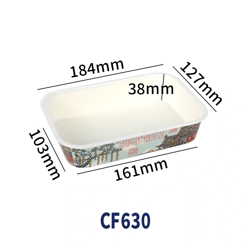 Disposable Card Plastic Box Customized Kraft Paper Box for Takeout Food - Image 8