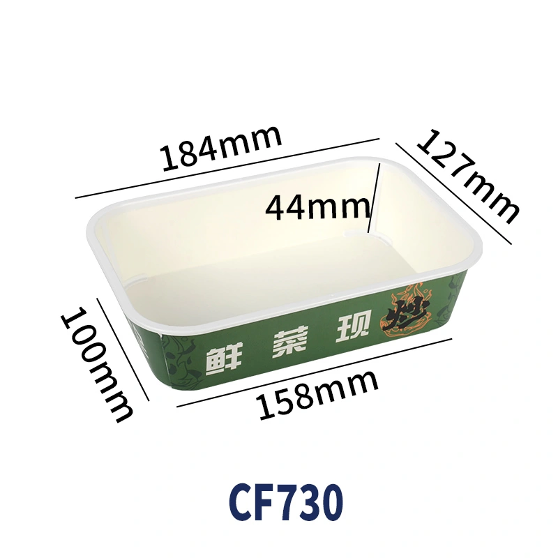 Disposable Card Plastic Box Customized Kraft Paper Box for Takeout Food - Image 9