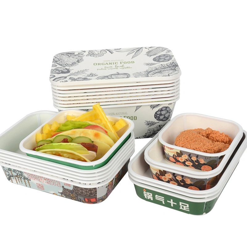 New Arrival Card Plastic Box Kraft Paper Takeout Food Box - Image 4
