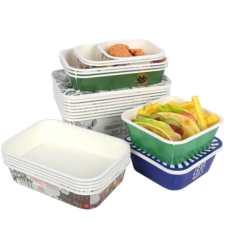 New Arrival Card Plastic Box Kraft Paper Takeout Food Box - Image 6