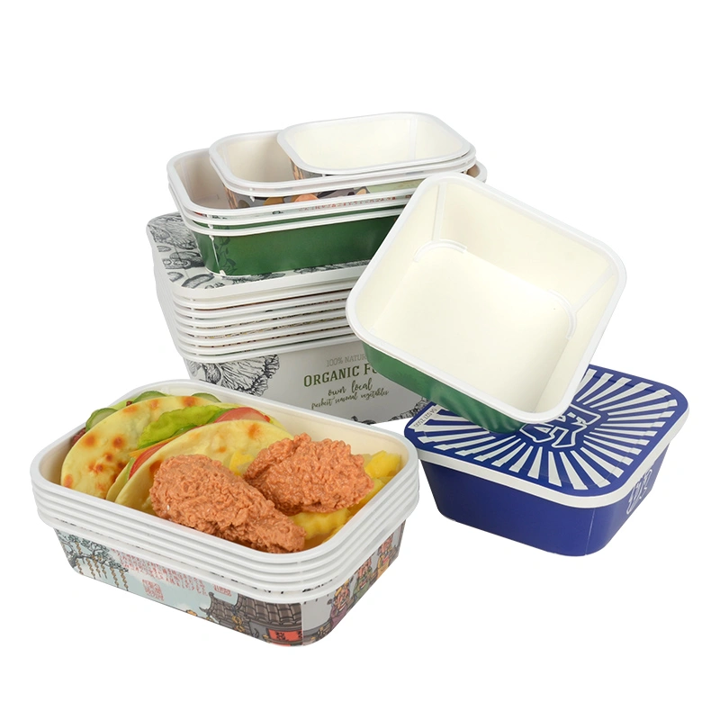 New Arrival Card Plastic Box Kraft Paper Takeout Food Box - Image 7