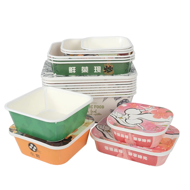 New Arrival Card Plastic Box Kraft Paper Takeout Food Box - Image 9