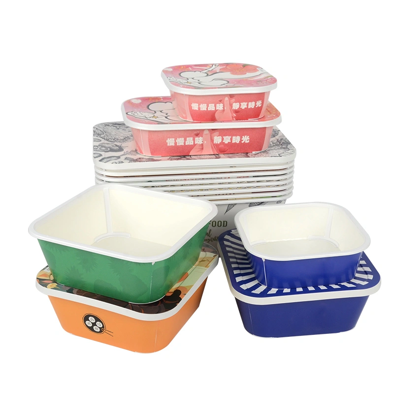 New Arrival Card Plastic Box Kraft Paper Takeout Food Box - Image 10