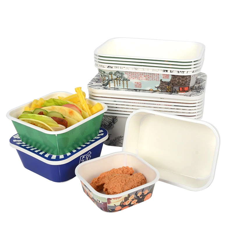 Disposable Card Plastic Box Kraft Bakery Sushi Salad Paper Box - Image 7