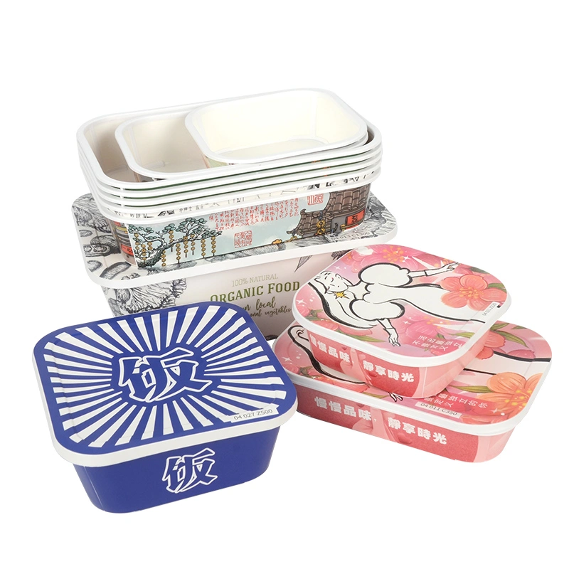 Custom Takeaway Card Plastic Box Multi Size with Lid Paper Food Box - Image 3