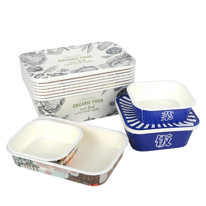 Custom Takeaway Card Plastic Box Multi Size with Lid Paper Food Box - Image 11