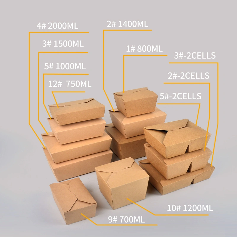 Disposable Fast Food Box Takeout Packaging 750ml Food Grade Lunch Box Pasta Box - Image 11