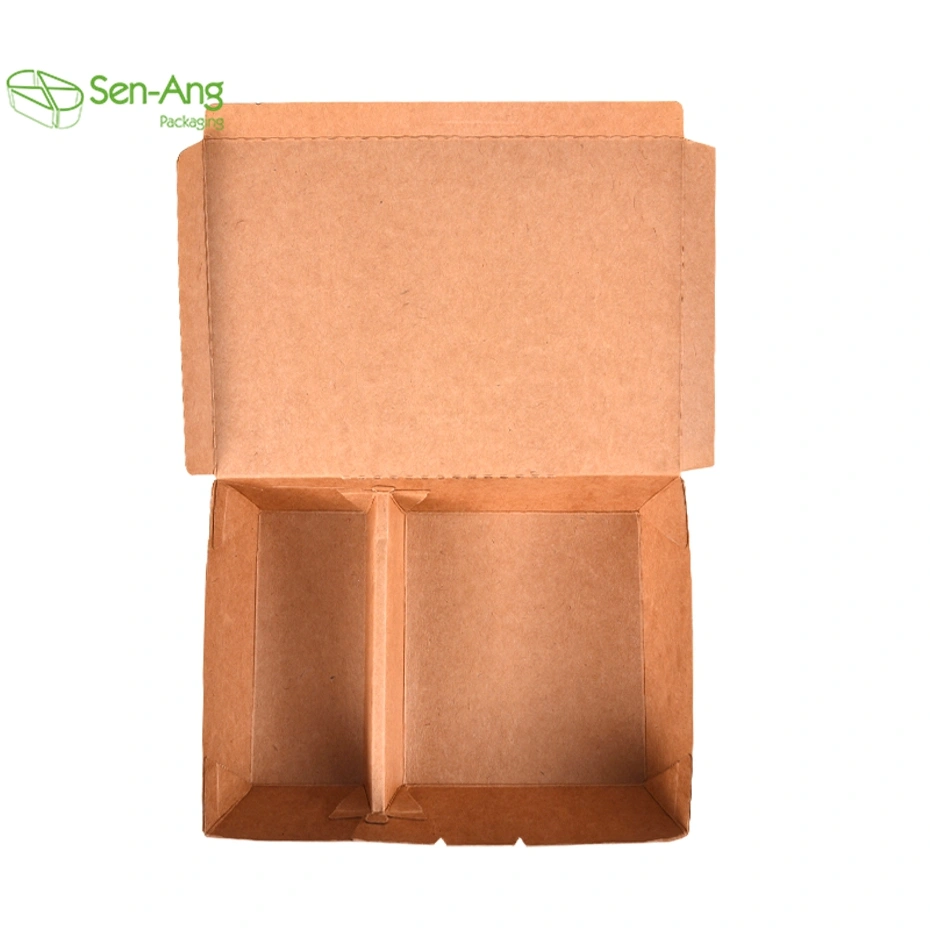 Factory Take Out Container Print Packing For Food Wholesale Custom Kraft Paper Takeaway Box