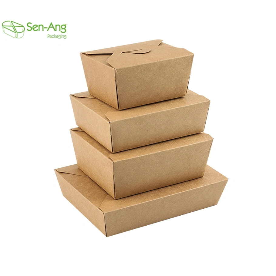 Good Selling Tuck-Top-Lock Carryout 600ml 800ml 1000ml Kraft Paper Box - Image 3