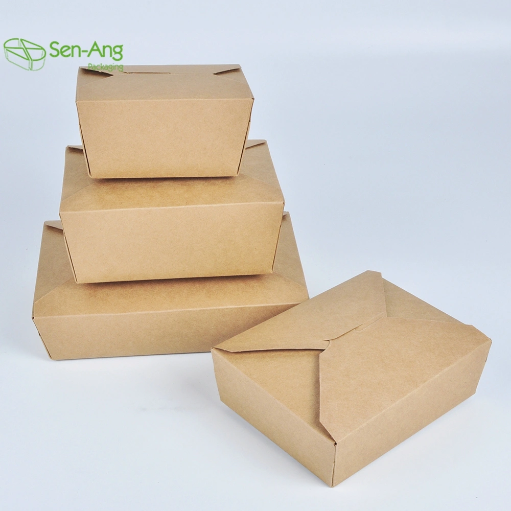 Good Selling Tuck-Top-Lock Carryout 600ml 800ml 1000ml Kraft Paper Box - Image 4