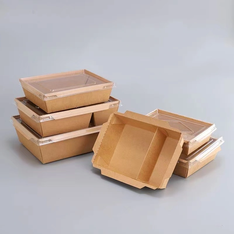 Wholesale Compartment Paper Container Lunch with Lid Takeway Kraft Paper Box - Image 7