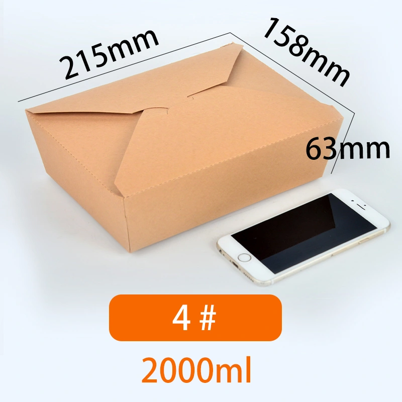 Disposable Custom Logo Kraft Paper Bakery Food Sushi Salad Box - Image 4