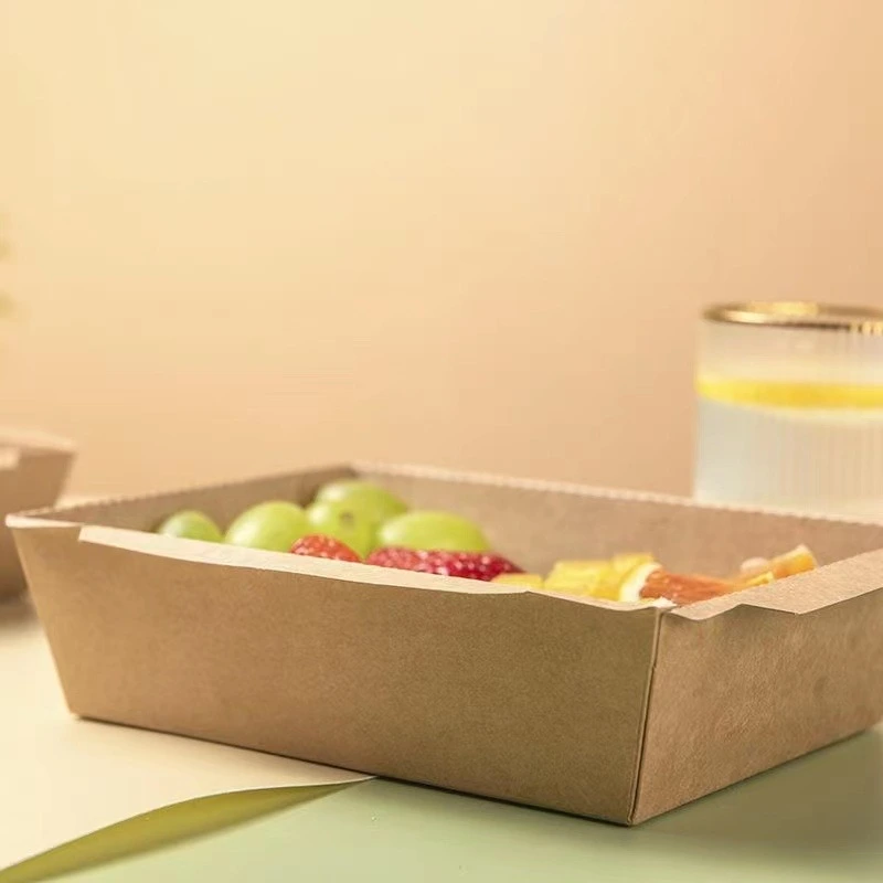 Customized Disposable Recycled Kraft Paper Food Box - Image 5