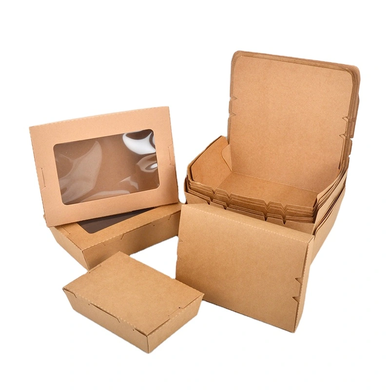 Custom Disposable Take Out French Fries Cake Bread Paper Box