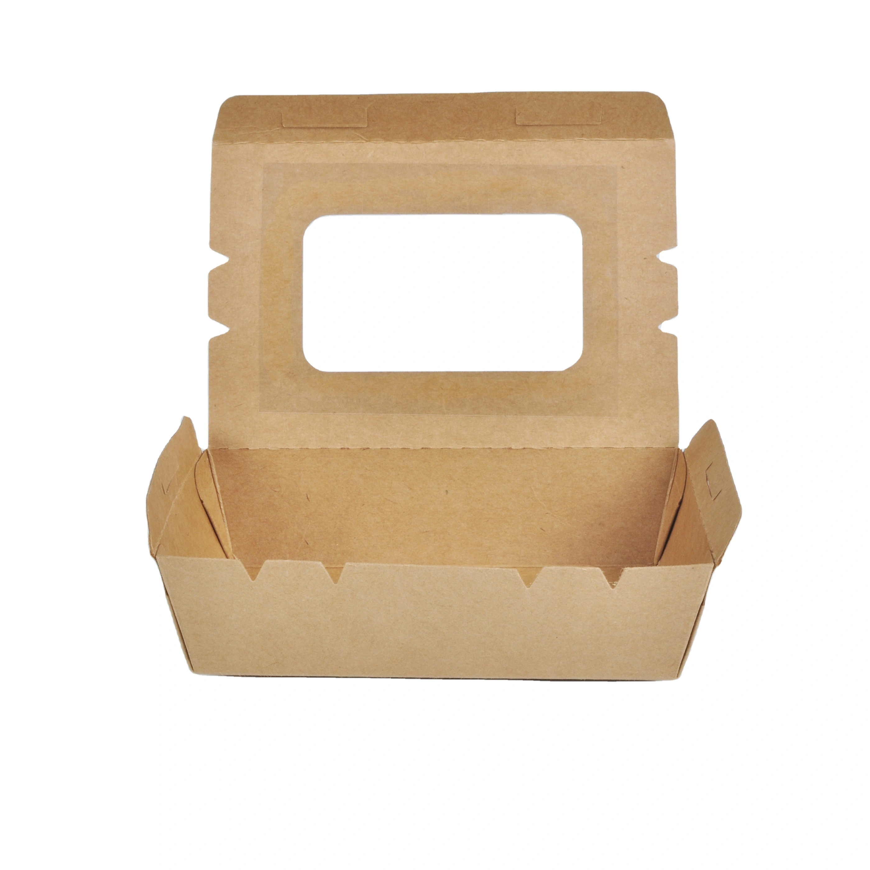 Disposable Custom Printed Kraft Takeaway Packing Salad Box with Window
