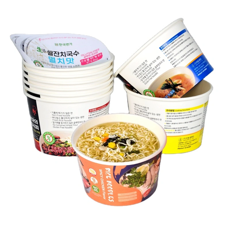 Custom Instant Noodle Cup Custom Print Logo Paper Bowl with Lid